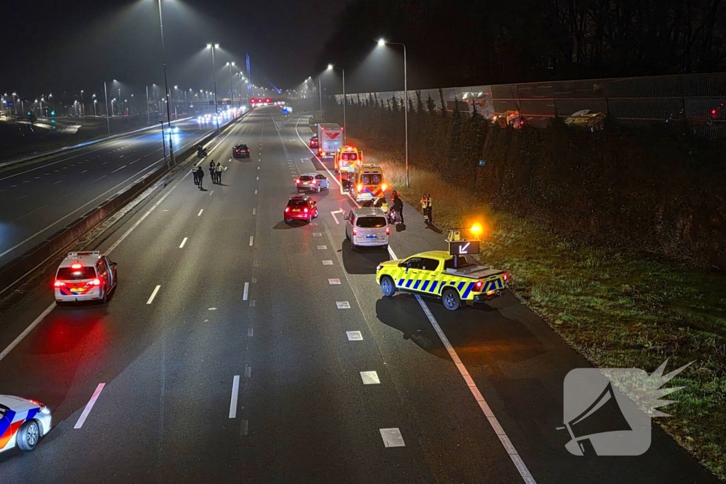 Persoon gewond op snelweg na ongeval