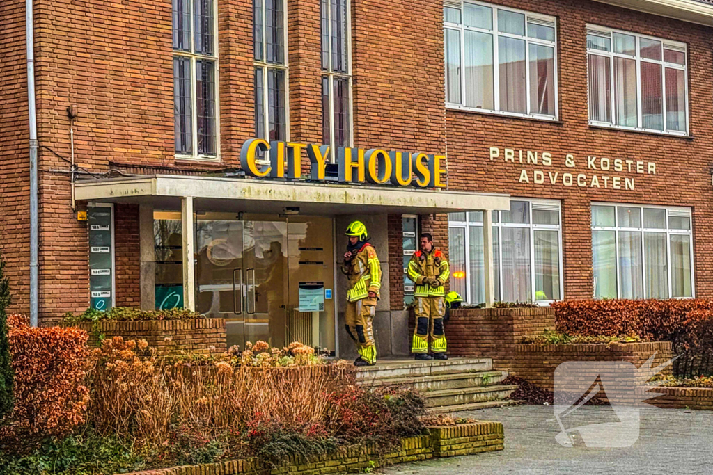 Gaslek in CityHouse, brandweer zet gebied af
