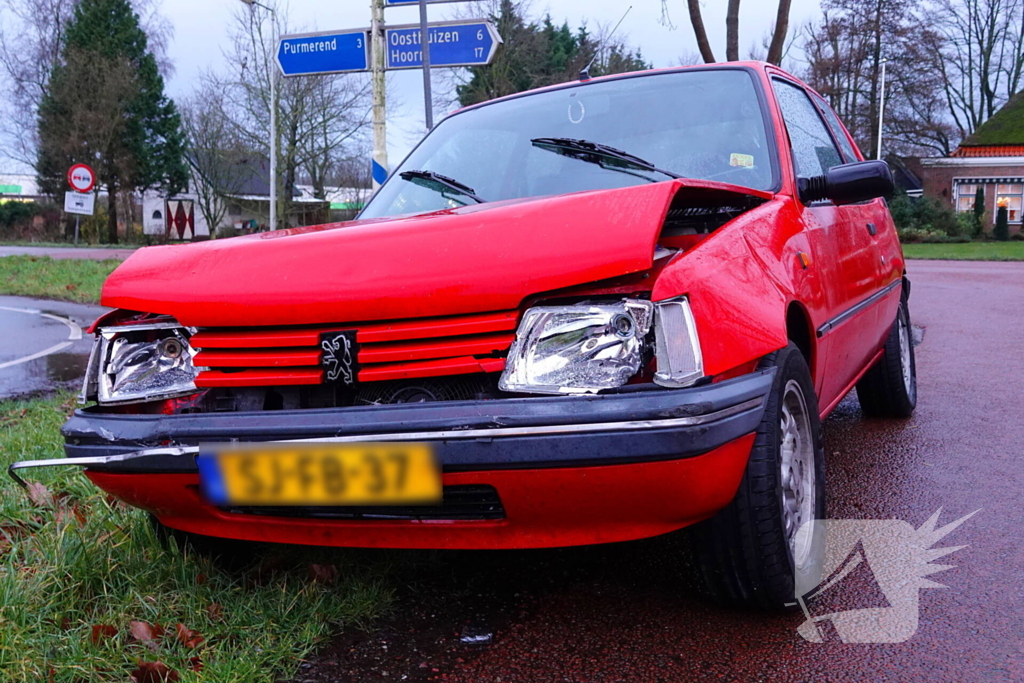 Aanrijding na glijpartij