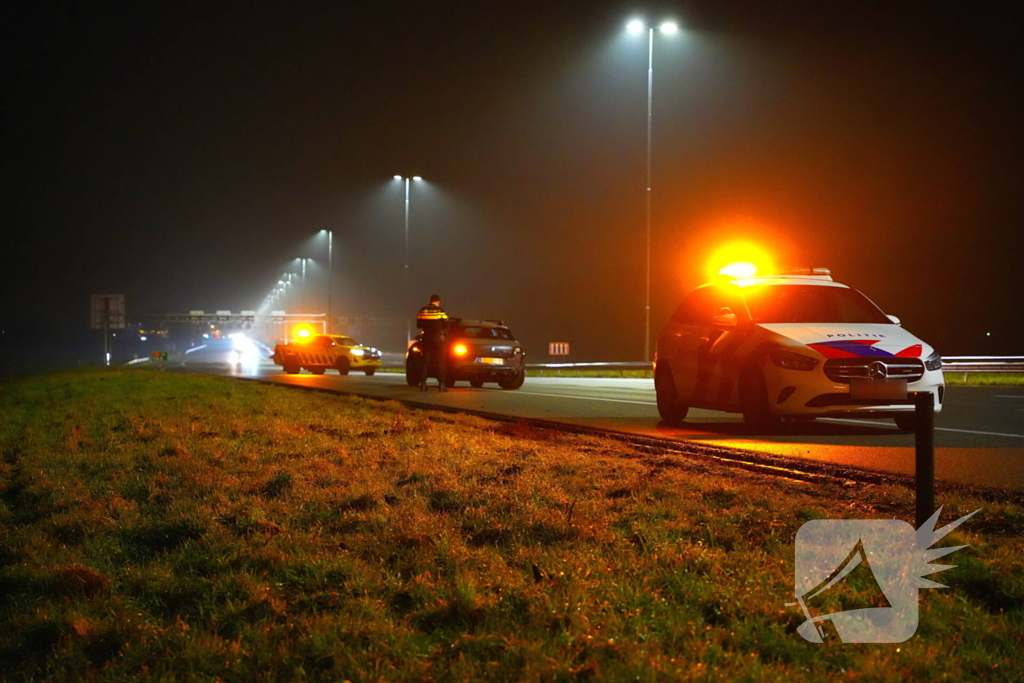 Forse schade na ongeval op snelweg