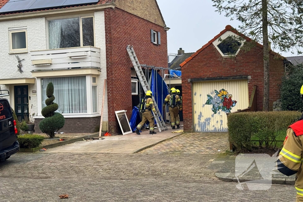 Gasleiding geraakt tijdens werkzaamheden in woning