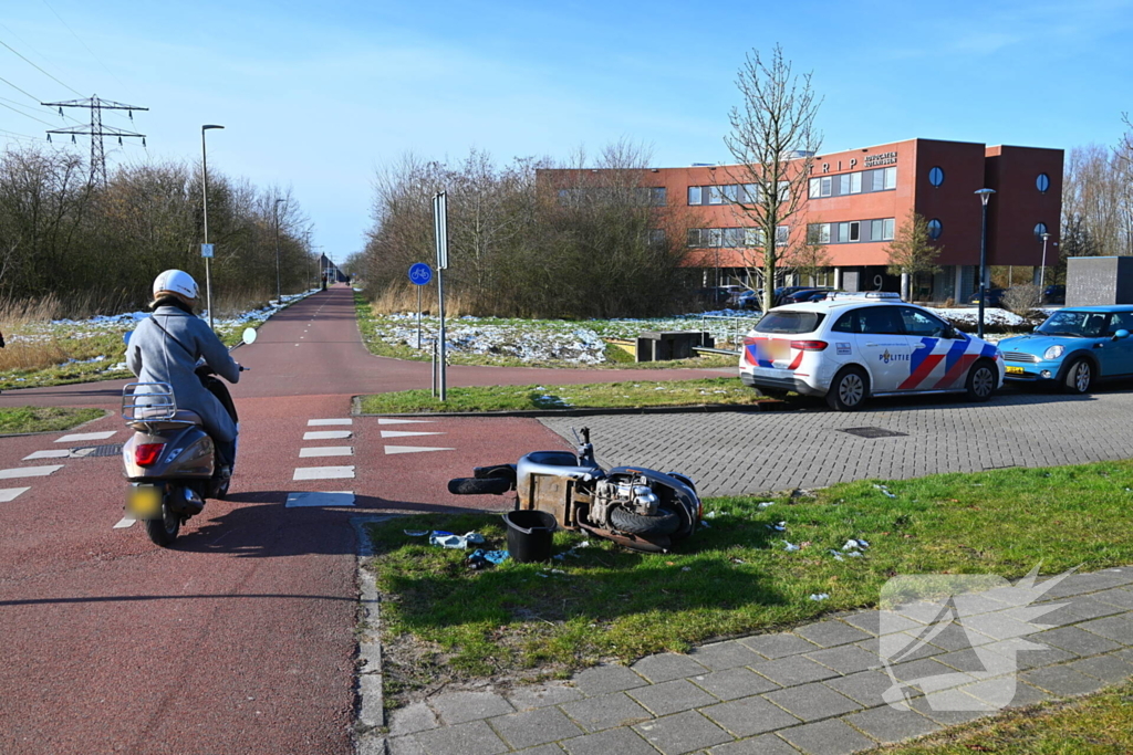 Scooterbestuurder gewond bij ongeluk