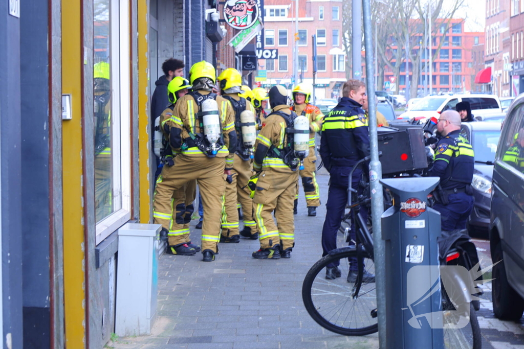 Brandweer ingezet voor brandmelding in viswinkel