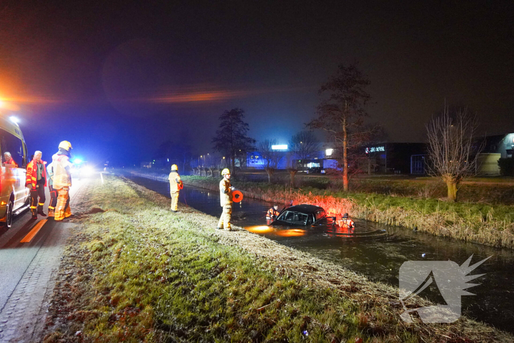 Auto in het water aangetroffen