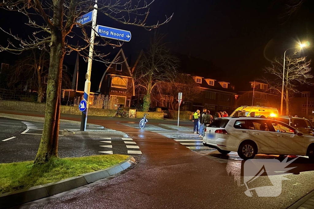 Aanrijding tussen taxi en fietser