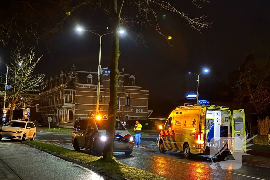 Aanrijding tussen taxi en fietser