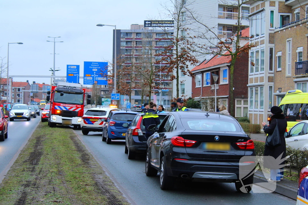 Schade na kettingbotsing tussen drie auto's