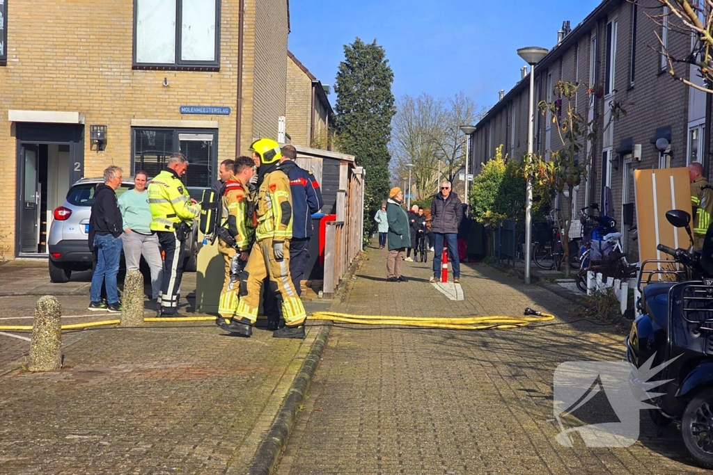 Brand door vergeten pizza in de oven