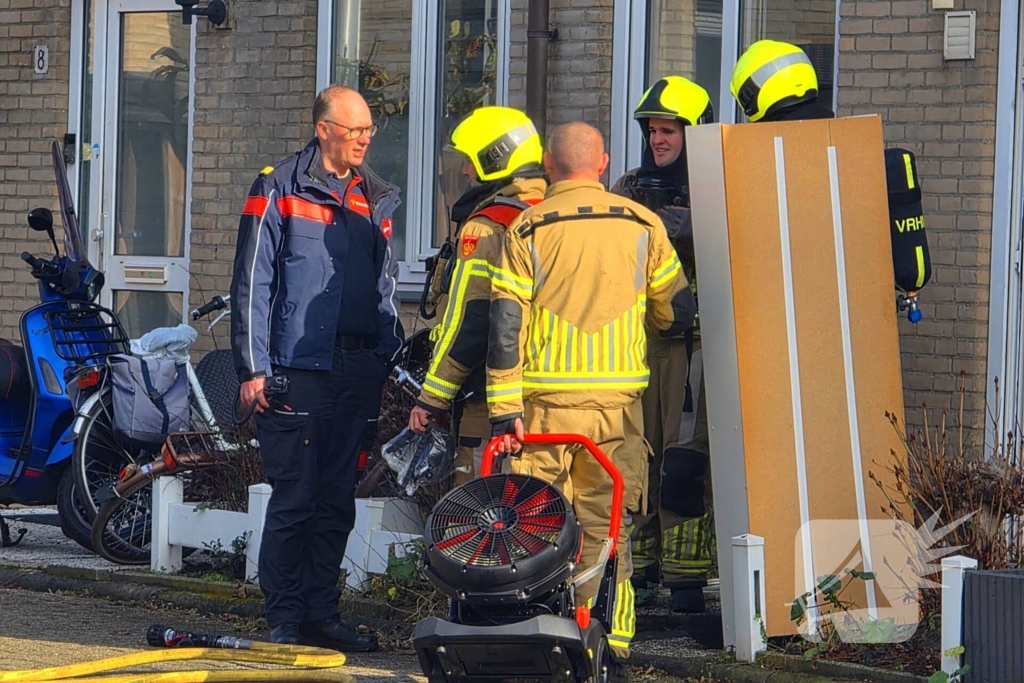 Brand door vergeten pizza in de oven
