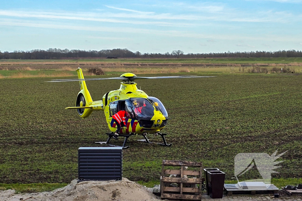 Oude man gevallen in woning, traumahelikopter ingezet