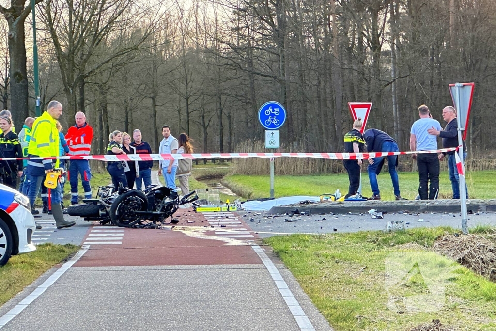 Motorrijder omgekomen bij fatale aanrijding