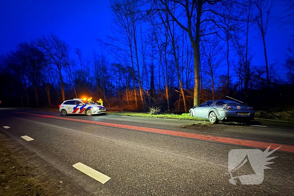 Gewonde nadat auto tegen boom klapt
