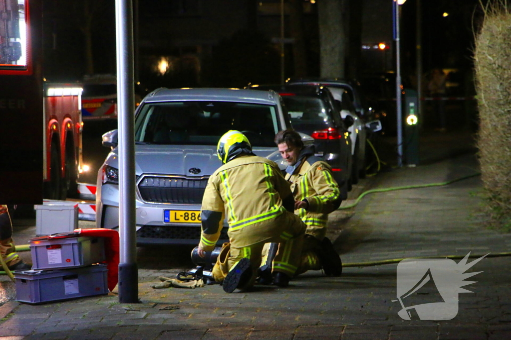 Brand in schoorsteen van woning