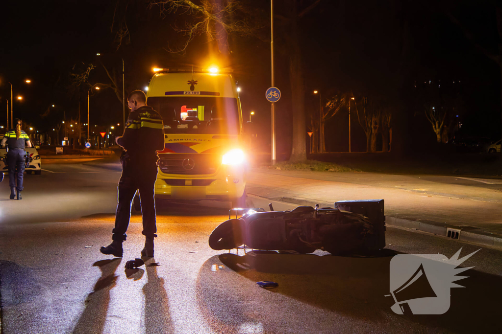 Scooterrijder gewond bij eenzijdig ongeval
