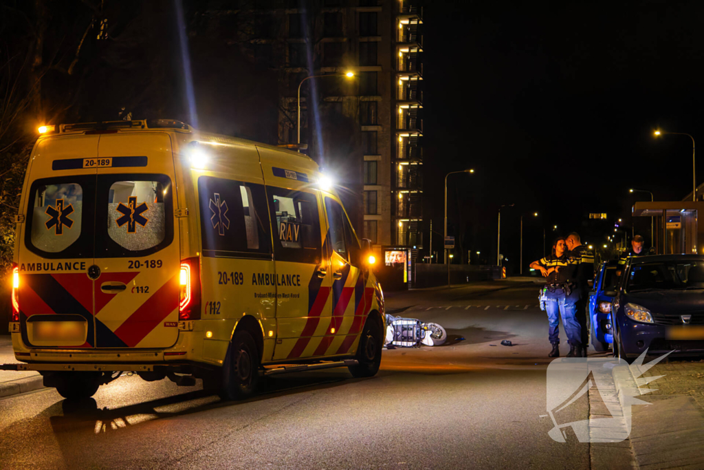 Scooterrijder gewond bij eenzijdig ongeval