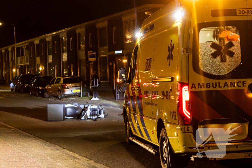 Scooterrijder gewond bij eenzijdig ongeval