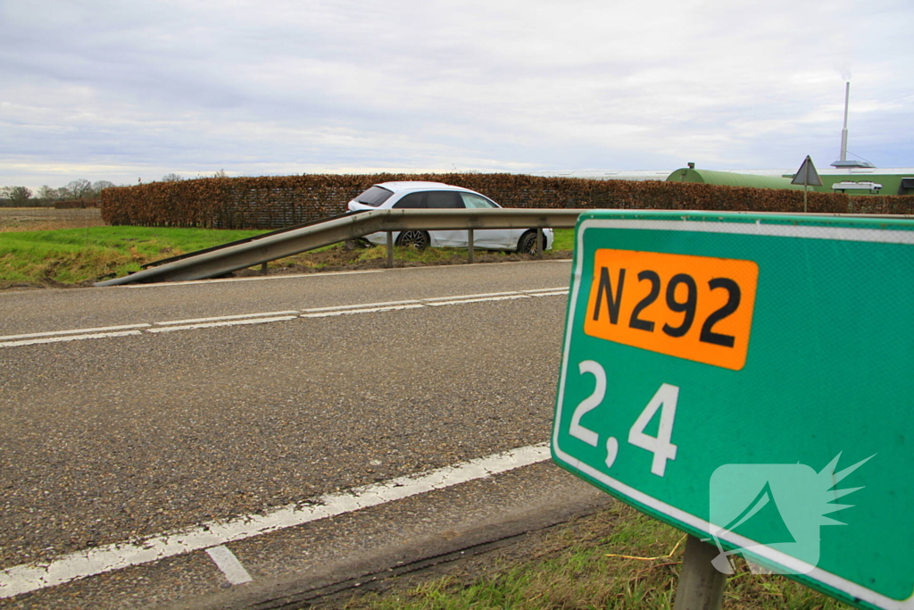 Auto zwaar beschadigd bij ongeval
