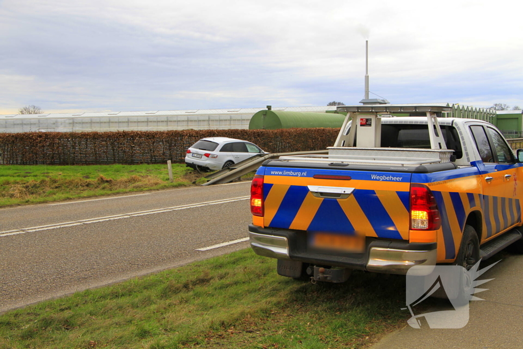 Auto zwaar beschadigd bij ongeval