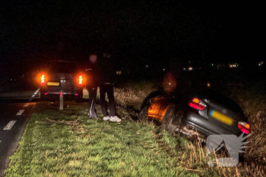 Automobilist raakt van de weg