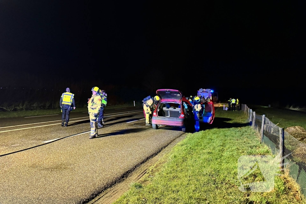 Brand in auto snel geblust