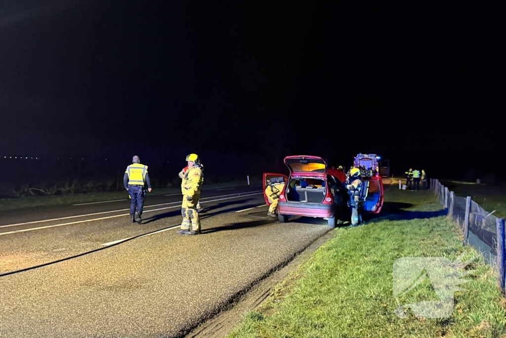 Brand in auto snel geblust