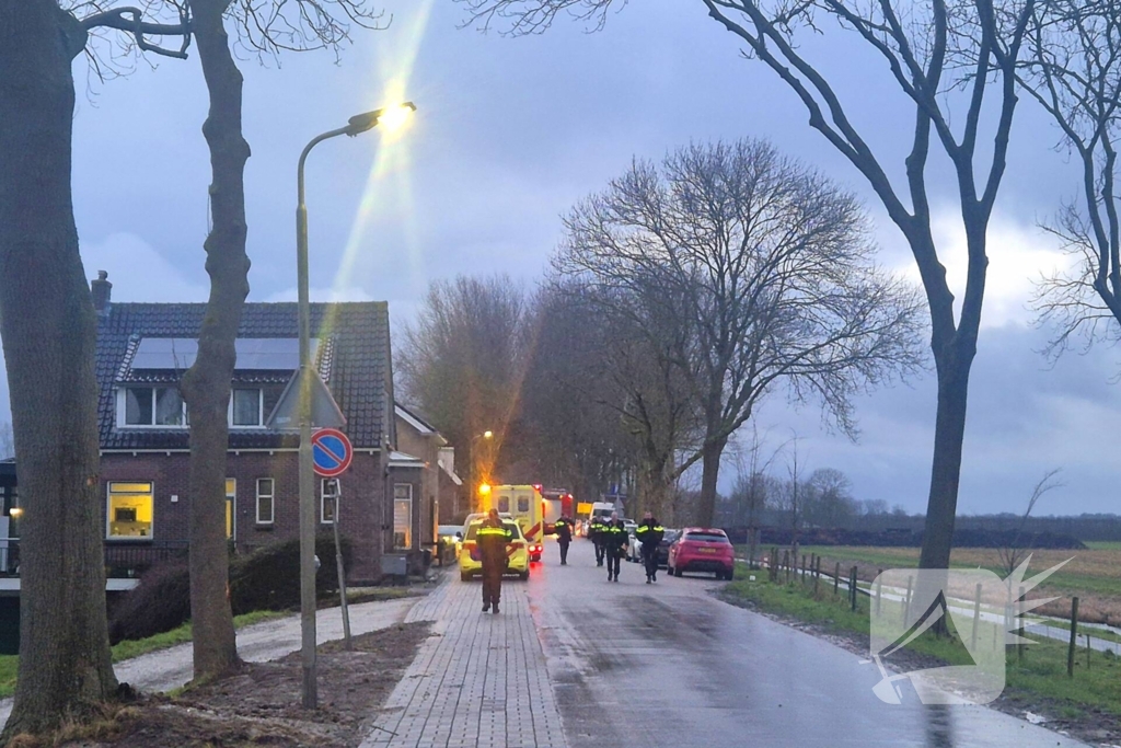 Brand in een woning door gaslek