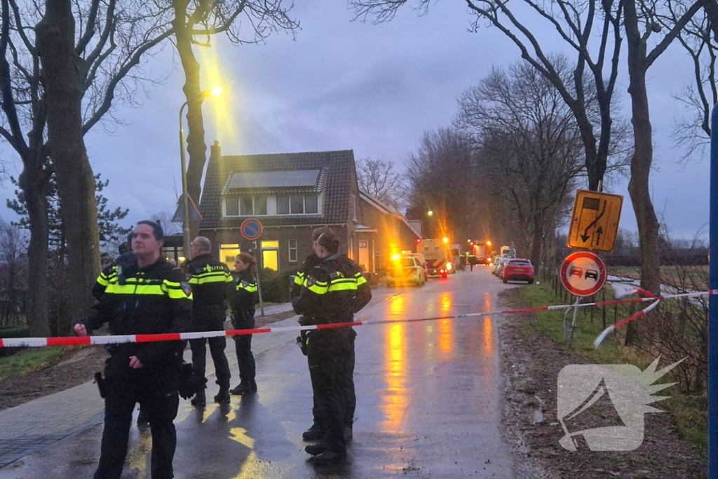 Brand in een woning door gaslek