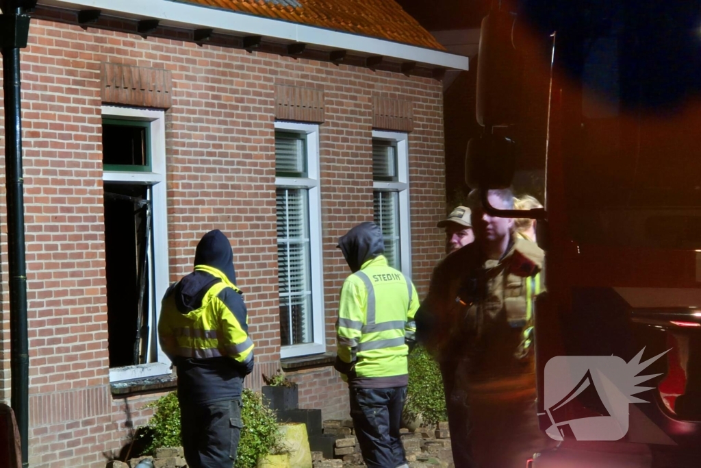 Brand in een woning door gaslek