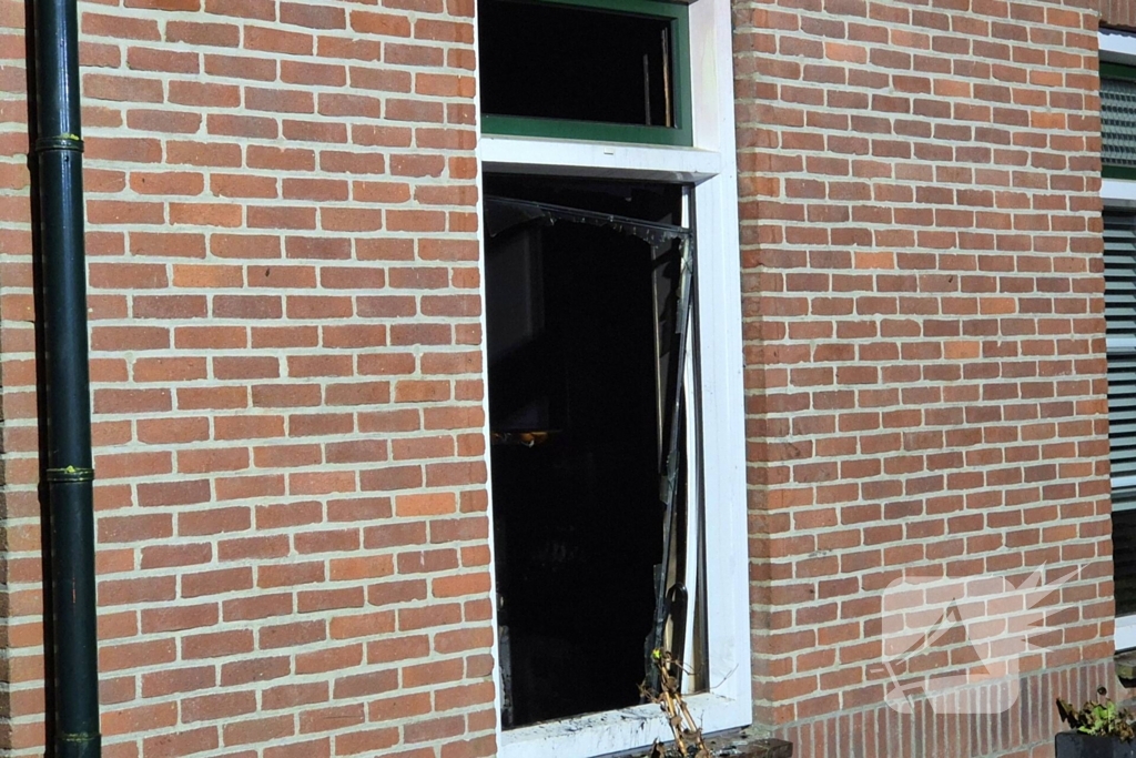 Brand in een woning door gaslek