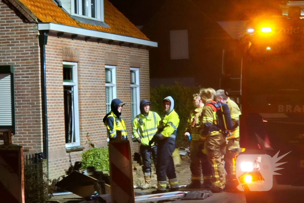 Brand in een woning door gaslek