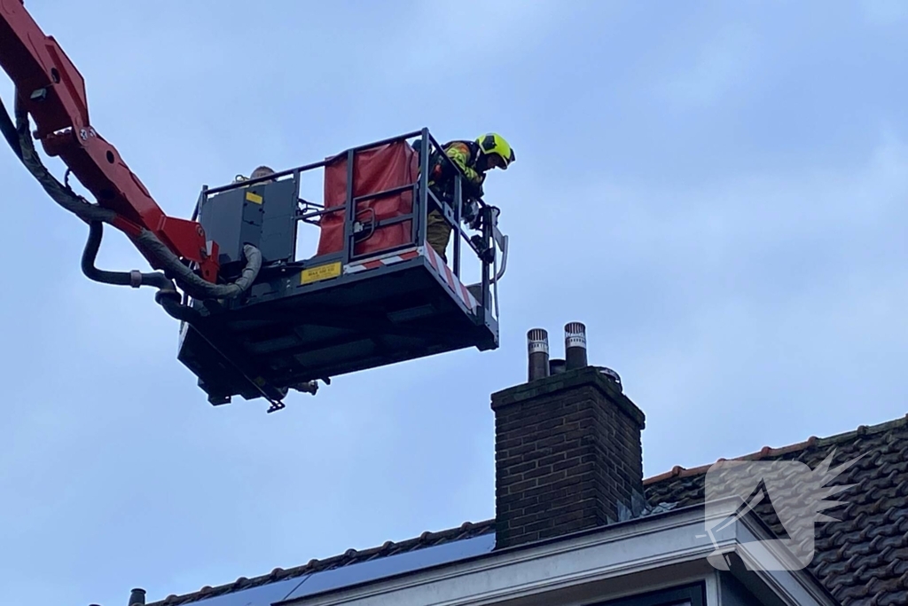 Schoorsteen gecontroleerd na brandmelding