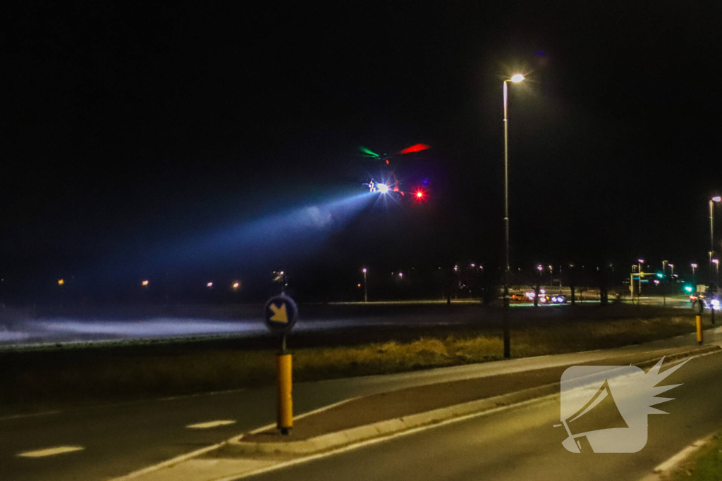 Politiehelikopter landt bij politiebureau voor inzet bij vermissing