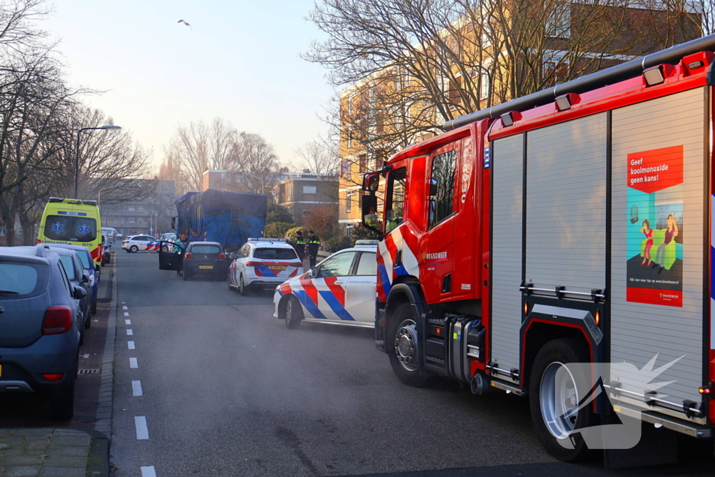 Ongeluk met vrachtwagen en personenwagen