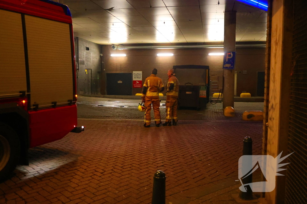 Brand in container snel geblust