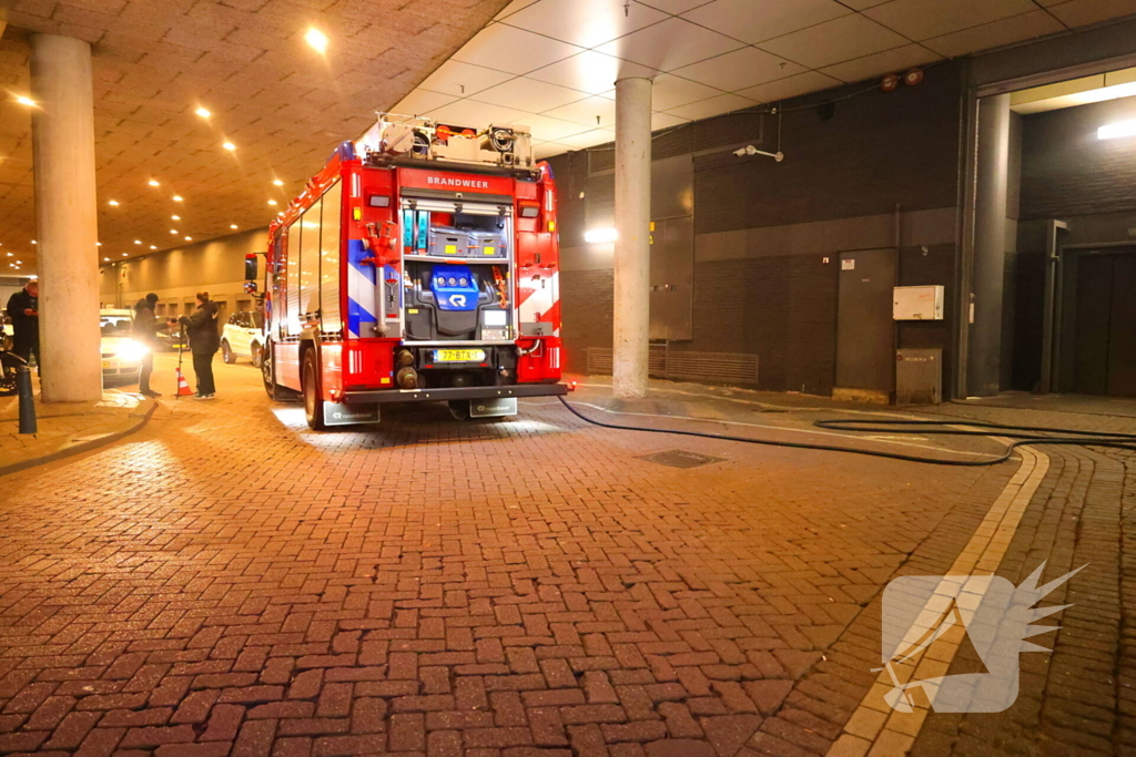 Brand in container snel geblust