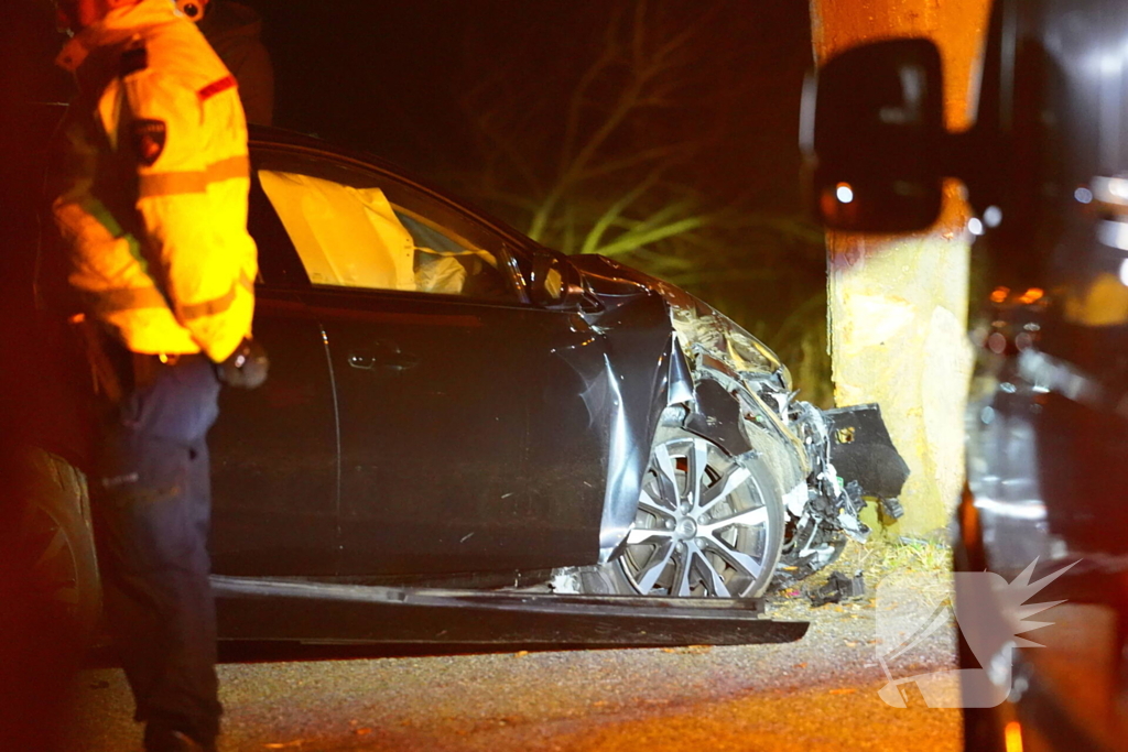 Automobilist botst tegen boom