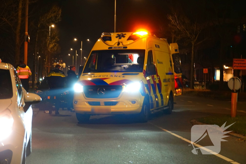 Persoon op fatbike komt ten val