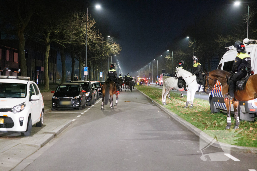 Feyenoord supporters verdreven door mobiele eenheid
