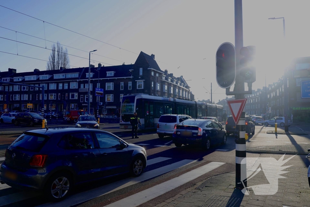 Botsing tussen tram en auto