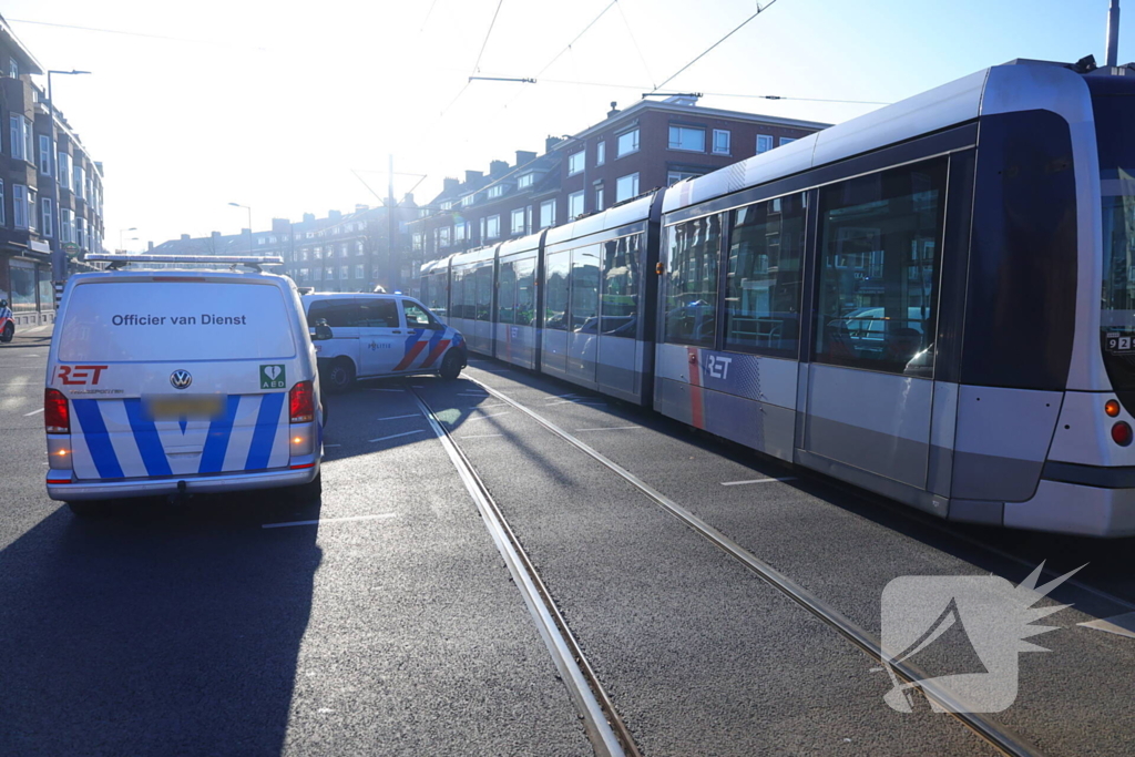 Botsing tussen tram en auto