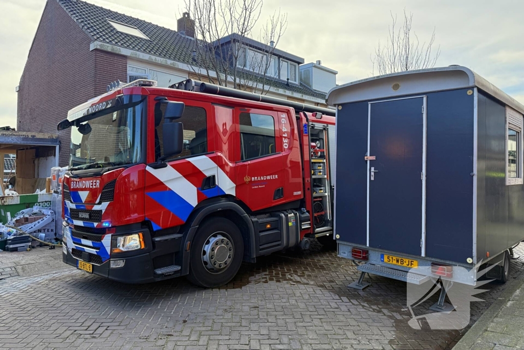 Brandweer ingezet voor brand in spouwmuur