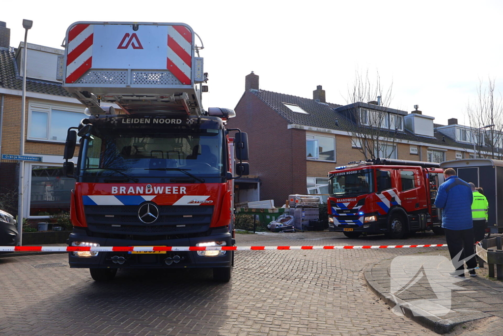 Brandweer ingezet voor brand in spouwmuur