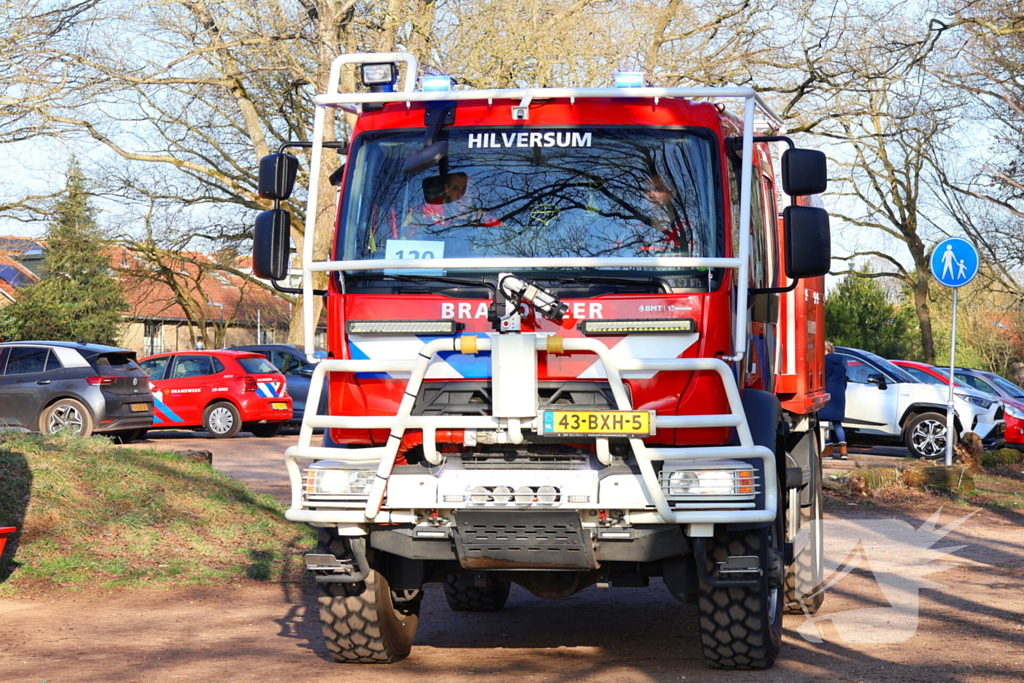Brandweer oefent grote natuurbrand