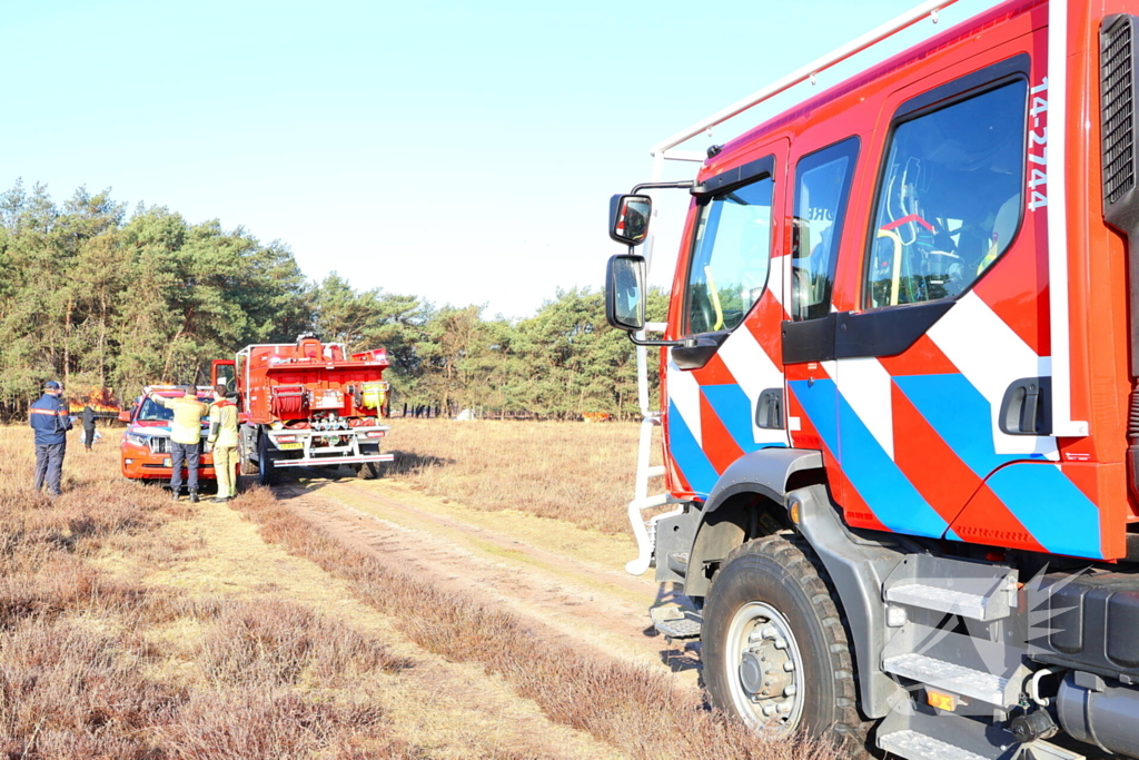 Brandweer oefent grote natuurbrand