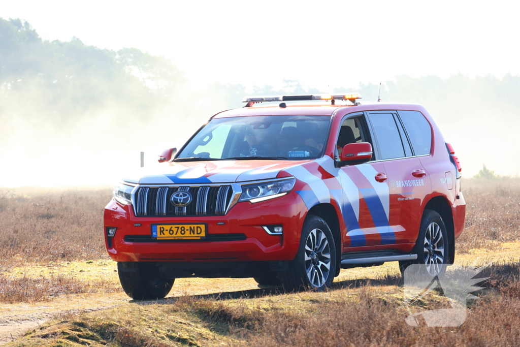 Brandweer oefent grote natuurbrand