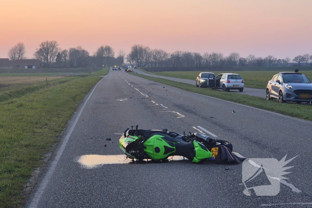 Moterrijder gewond bij ongeval