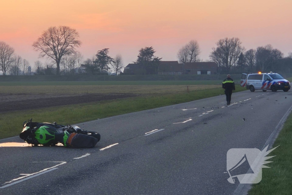 Moterrijder gewond bij ongeval