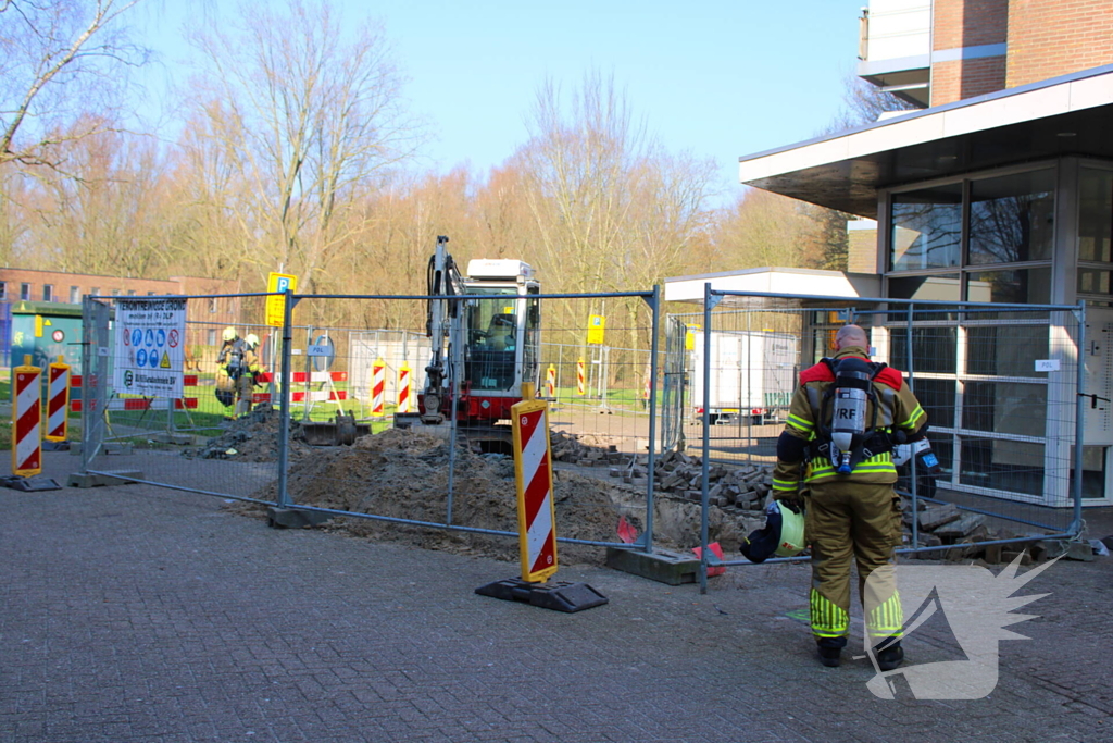 Gaslekkage verstoort werkzaamheden