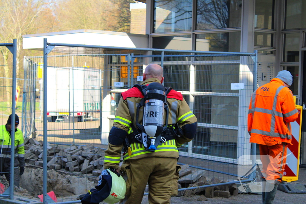 Gaslekkage verstoort werkzaamheden