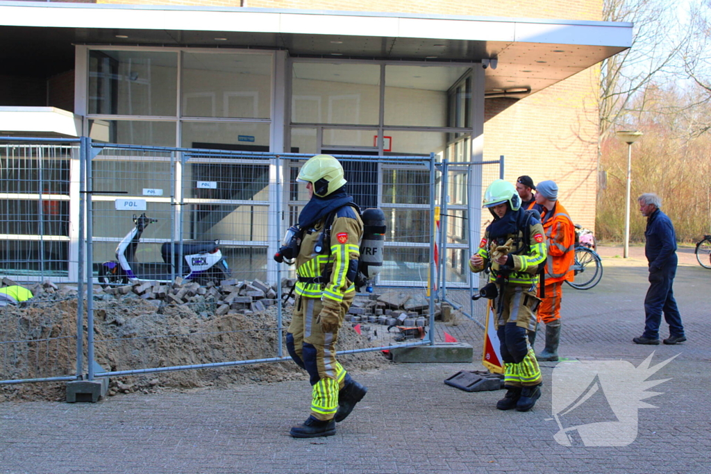 Gaslekkage verstoort werkzaamheden